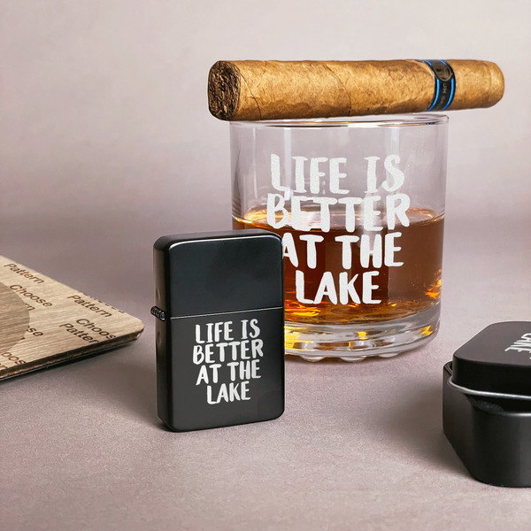 Lake House Windproof Lighters - Black - In Context