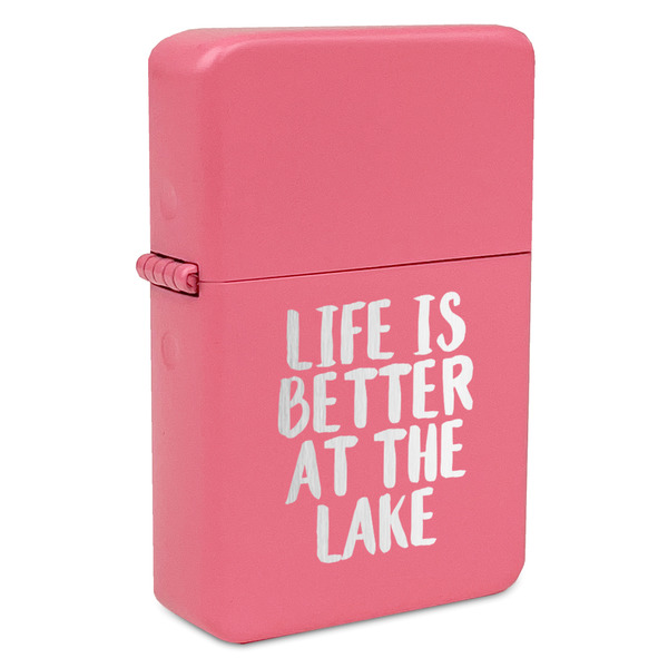 Lake House Windproof Lighters - Pink - Front/Main
