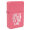 Lake House Windproof Lighter - Pink - Single Sided (Personalized)