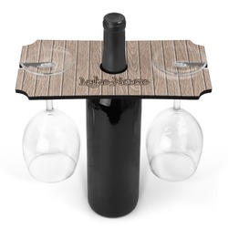 Lake House Wine Bottle & Glass Holder (Personalized)