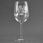 Lake House Wine Glass (Single) (Personalized)