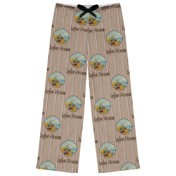 Custom Lake House Womens Pajama Pants - M (Personalized)