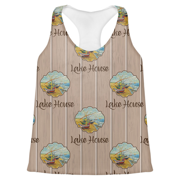 Custom Lake House Womens Racerback Tank Top - X Small (Personalized)