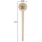 Lake House Wooden 4" Food Pick - Round - Dimensions