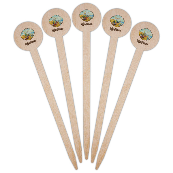 Lake House Wooden 6" Food Pick - Round - Fan View