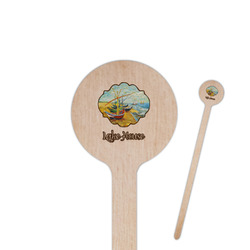 Lake House 6" Round Wooden Stir Sticks - Single Sided (Personalized)