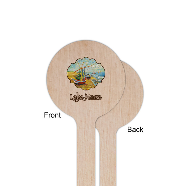Lake House Wooden 6" Stir Stick - Round - Single Sided - Front & Back
