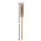 Lake House Wooden Food Pick - Paddle - Dimensions