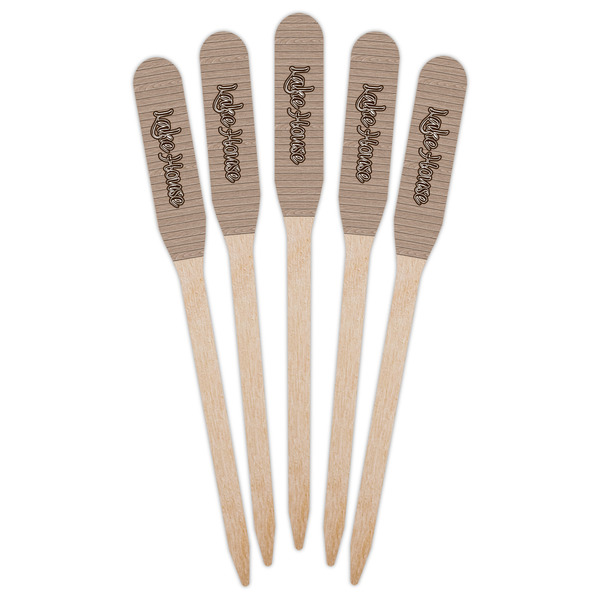 Lake House Wooden Food Pick - Paddle - Fan View