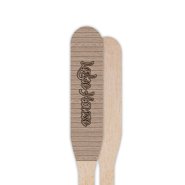Lake House Wooden Food Pick - Paddle - Single Sided - Front & Back