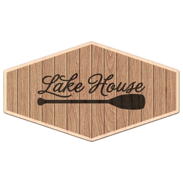 Custom Lake House Genuine Maple or Cherry Wood Sticker