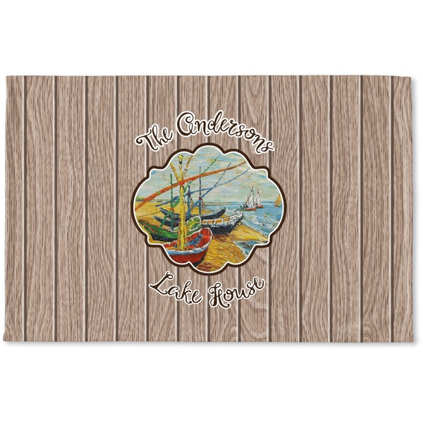 Custom Lake House Woven Mat (Personalized)
