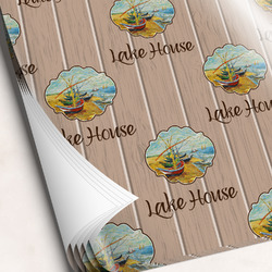 Lake House Wrapping Paper Sheets - Single-Sided - 20" x 28" (Personalized)