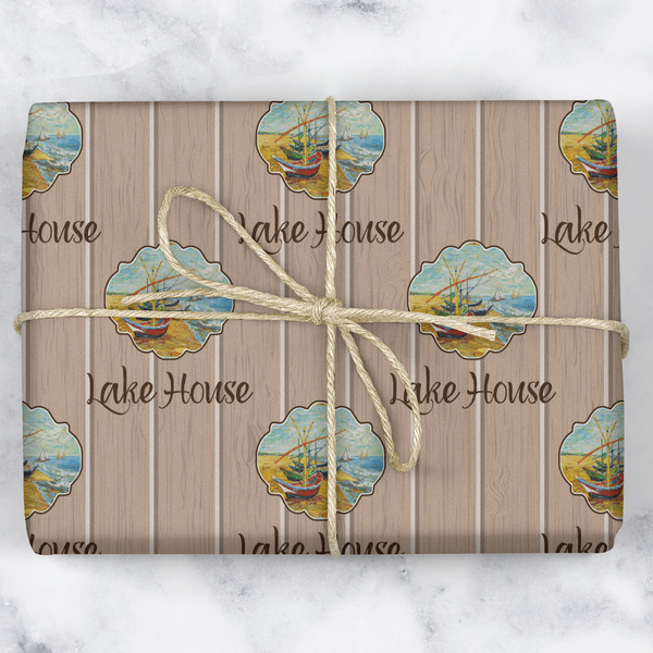 Lake House Wrapping Paper Roll - Matte - Wrapped Box