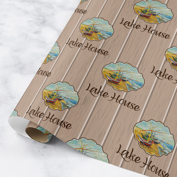 Custom Lake House Wrapping Paper Roll - Small (Personalized)