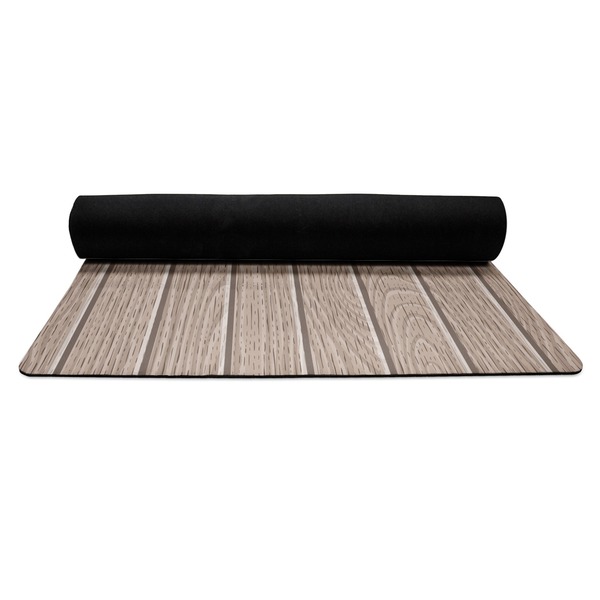 Lake House Yoga Mat Rolled up Black Rubber Backing