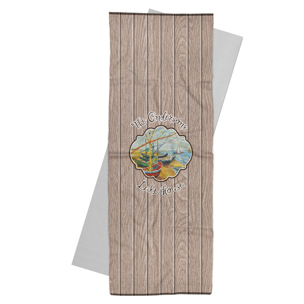 Custom Lake House Yoga Mat Towel (Personalized)