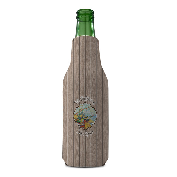 Lake House Zipper Bottle Cooler - FRONT (bottle)