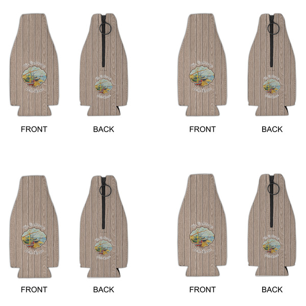 Lake House Zipper Bottle Cooler - Set of 4 - APPROVAL