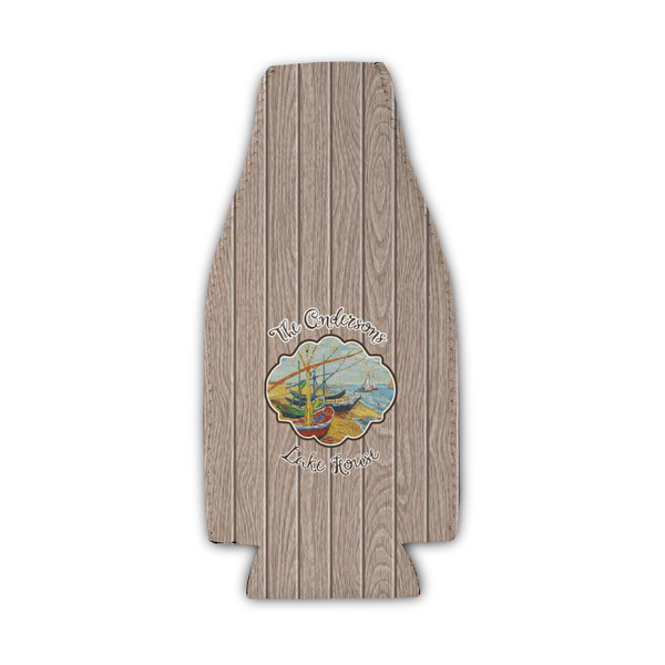 Lake House Zipper Bottle Cooler - Set of 4 - FRONT