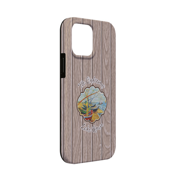 Custom Lake House iPhone Case - Rubber Lined - iPhone 13 Mini (Personalized)