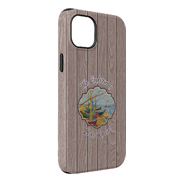 Custom Lake House iPhone Case - Rubber Lined - iPhone 14 Plus (Personalized)