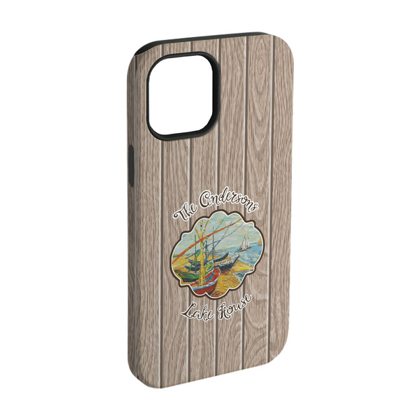 Custom Lake House iPhone Case - Rubber Lined - iPhone 15 Pro (Personalized)