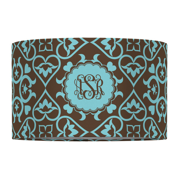 Floral 12" Drum Lampshade - FRONT (Fabric)