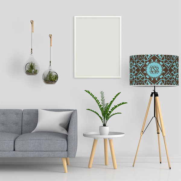 Floral 12" Drum Lampshade - LIFESTYLE