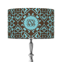 Floral 12" Drum Lamp Shade - Fabric (Personalized)