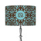 Floral 12" Drum Lampshade - ON STAND (Fabric)