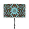 Floral 12" Drum Lampshade - ON STAND (Poly Film)