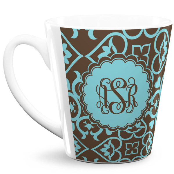 Custom Floral 12 Oz Latte Mug (Personalized)