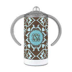 Floral 12 oz Stainless Steel Sippy Cup (Personalized)