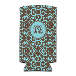 Floral Can Cooler (tall 12 oz) (Personalized)