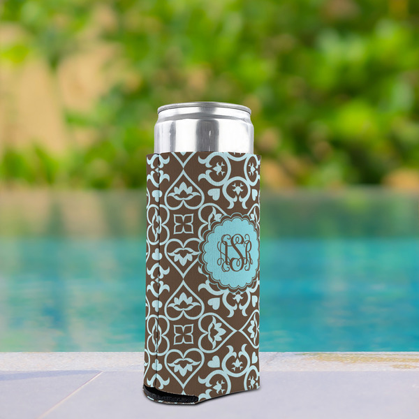 Floral Can Cooler - Tall 12oz - In Context