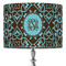 Floral 16" Drum Lampshade - ON STAND (Fabric)
