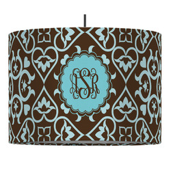 Floral 16" Drum Pendant Lamp - Fabric (Personalized)