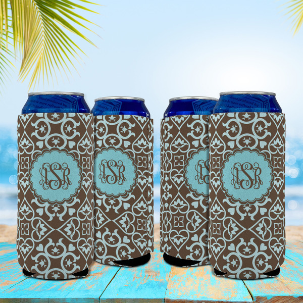 Floral 16oz Can Sleeve - Set of 4 - LIFESTYLE