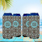 Floral 16oz Can Sleeve - Set of 4 - LIFESTYLE