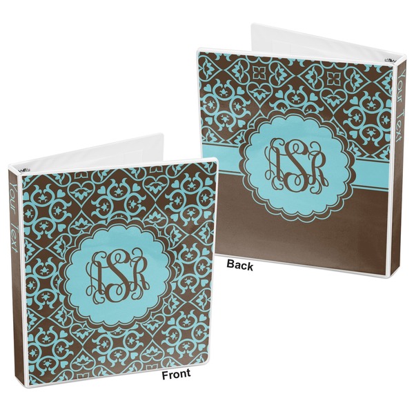 Floral 3-Ring Binder Front and Back