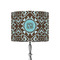 Floral 8" Drum Lampshade - ON STAND (Fabric)