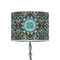 Floral 8" Drum Lampshade - ON STAND (Poly Film)