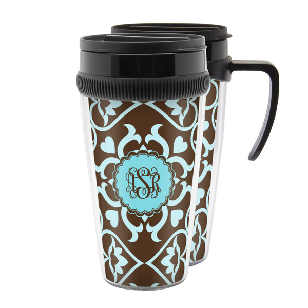 Custom Floral Acrylic Travel Mug (Personalized)