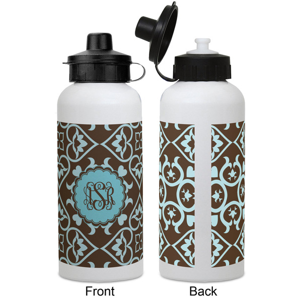Floral Aluminum Water Bottle - White APPROVAL