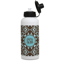 Floral Water Bottles - Aluminum - 20 oz - White (Personalized)