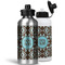 Floral Aluminum Water Bottles - MAIN (white &silver)