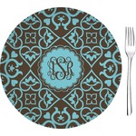 Floral 8" Glass Appetizer / Dessert Plates - Single or Set (Personalized)