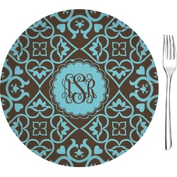 Floral Glass Appetizer / Dessert Plate 8" (Personalized)