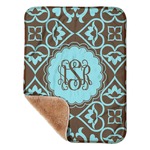 Floral Sherpa Baby Blanket - 30" x 40" w/ Monograms